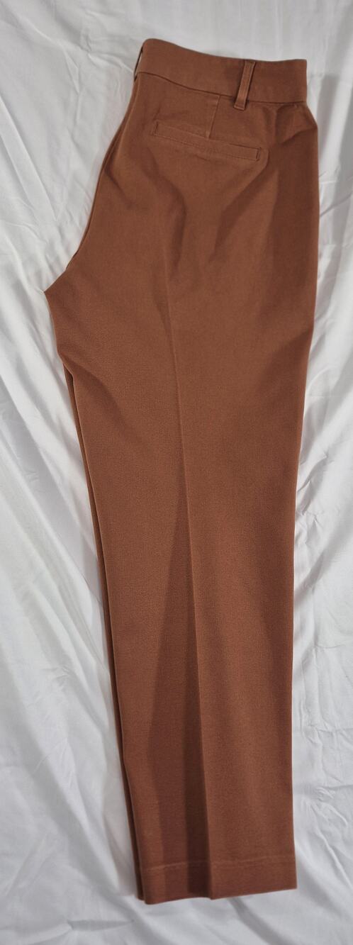 dip Womens Terracotta Brown Pants Size 12 Straight Leg Trousers Stretch - Picture 2 of 4